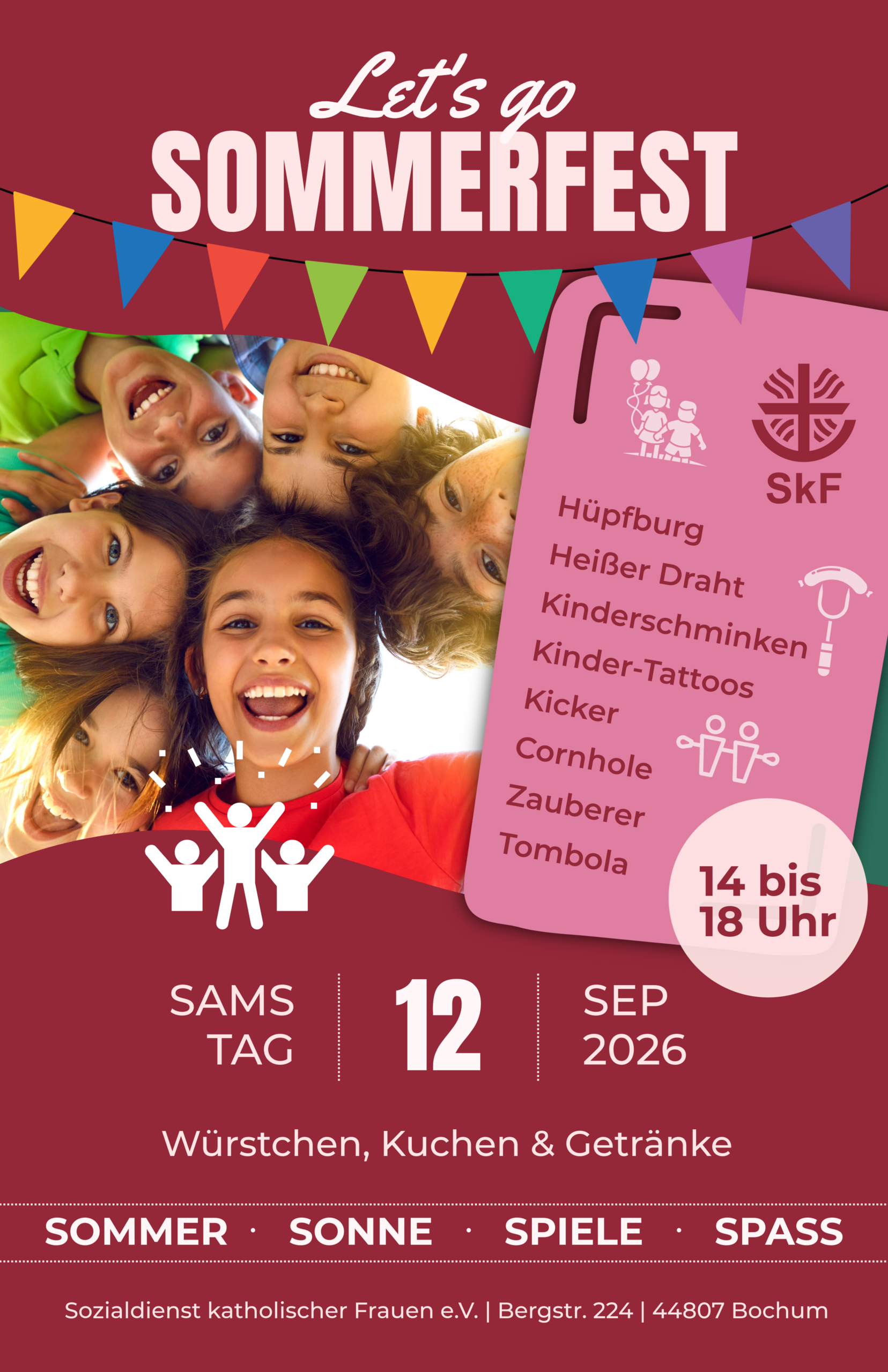 Plakat für das SkF-Sommerfest
